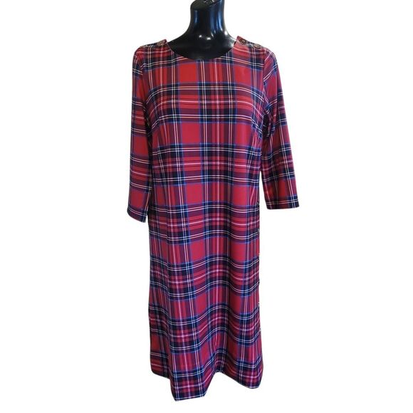 Gretchen Scott Designs Red Plaid Dress - Picture 3 of 7